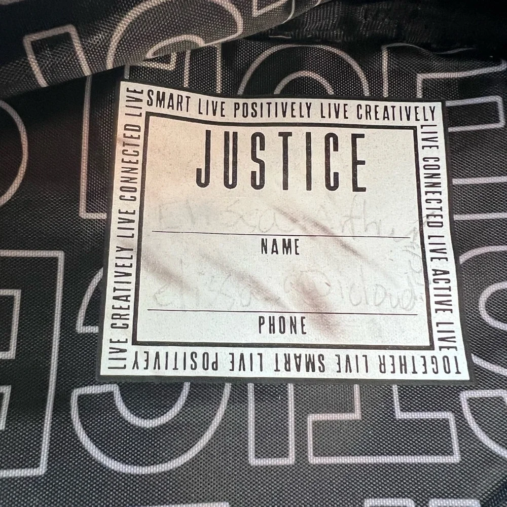 2/$30 Justice Sporty School Black and Red Backpack